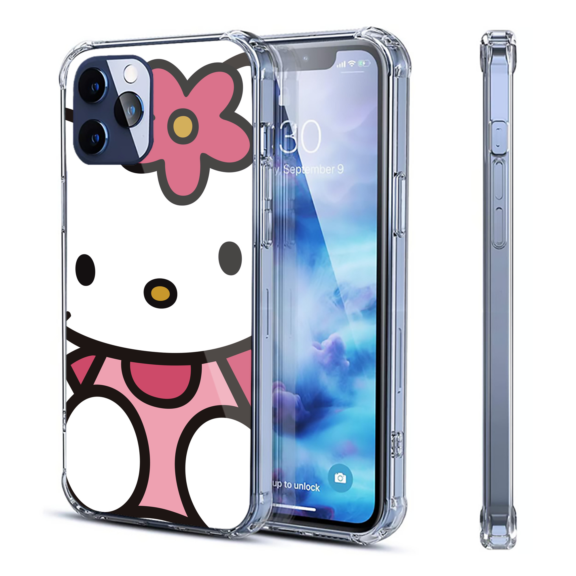 （画像用） Hello Kitty ハローキティ 【iPhone 12シリーズ対応】透明スマホケース（クリアソフトケース）